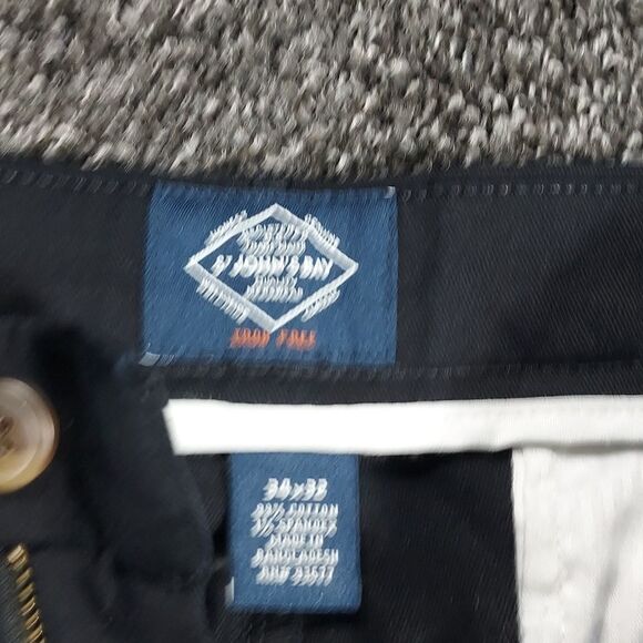 Black St. John's Bay Men's Dress Pants Size 34X32 - Picture 2 of 9